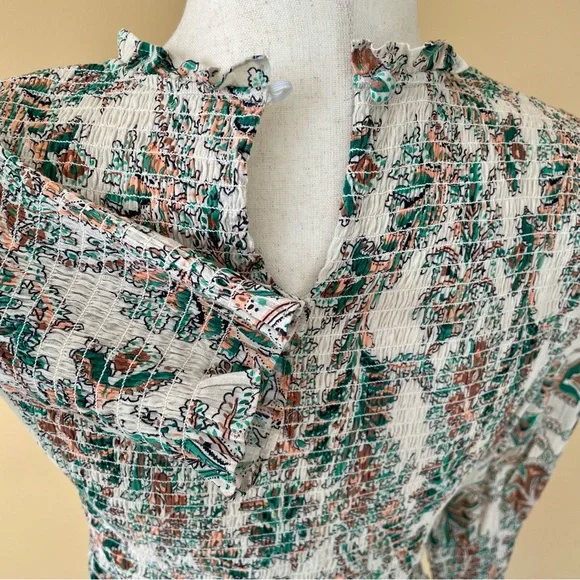 Veronica Beard Smocked Top - Picture 11 of 12